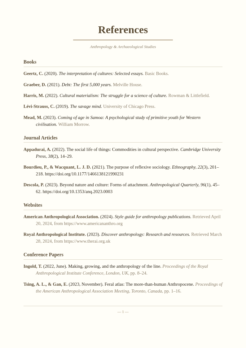 Earth Tone Citation